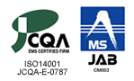 JCQA ISO14001とMS JABの図